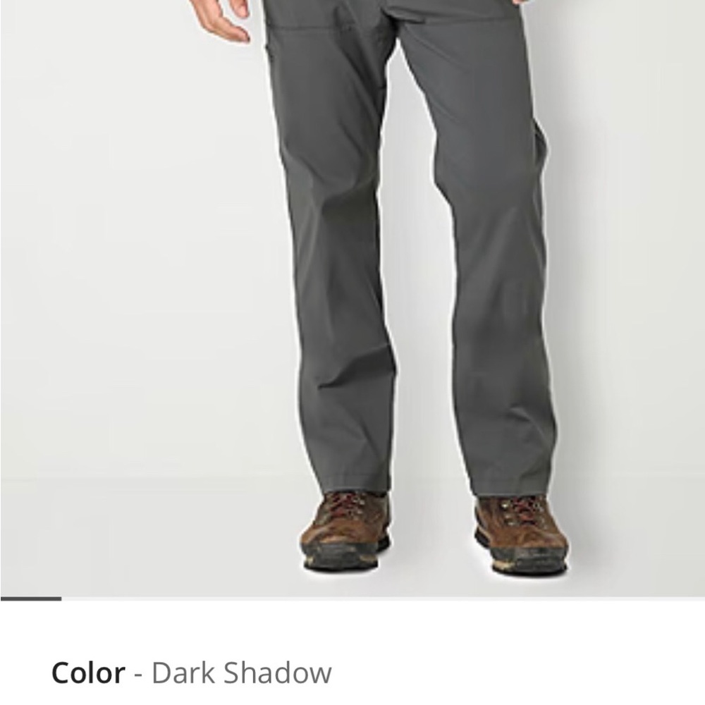 Wrangler All Terrain Gear Mens Straight Fit Flat Front Pants Dark Shadow 38/32